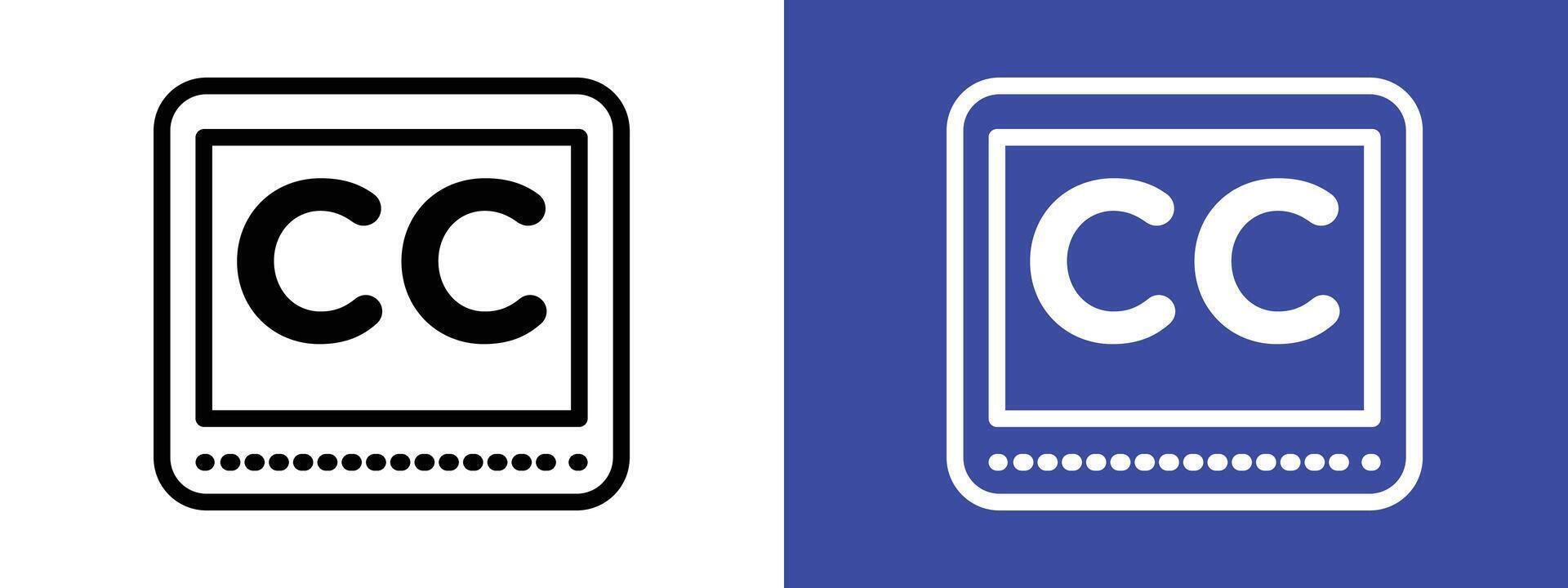Closed Caption Icon Emphasizing Accessible Media for All Audiences vector