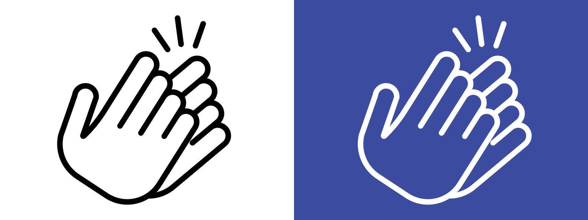 Clapping hands icon set. Applause graphics in multiple formats. Ideal for congratulatory messages, event promotions, and achievement announcements. vector