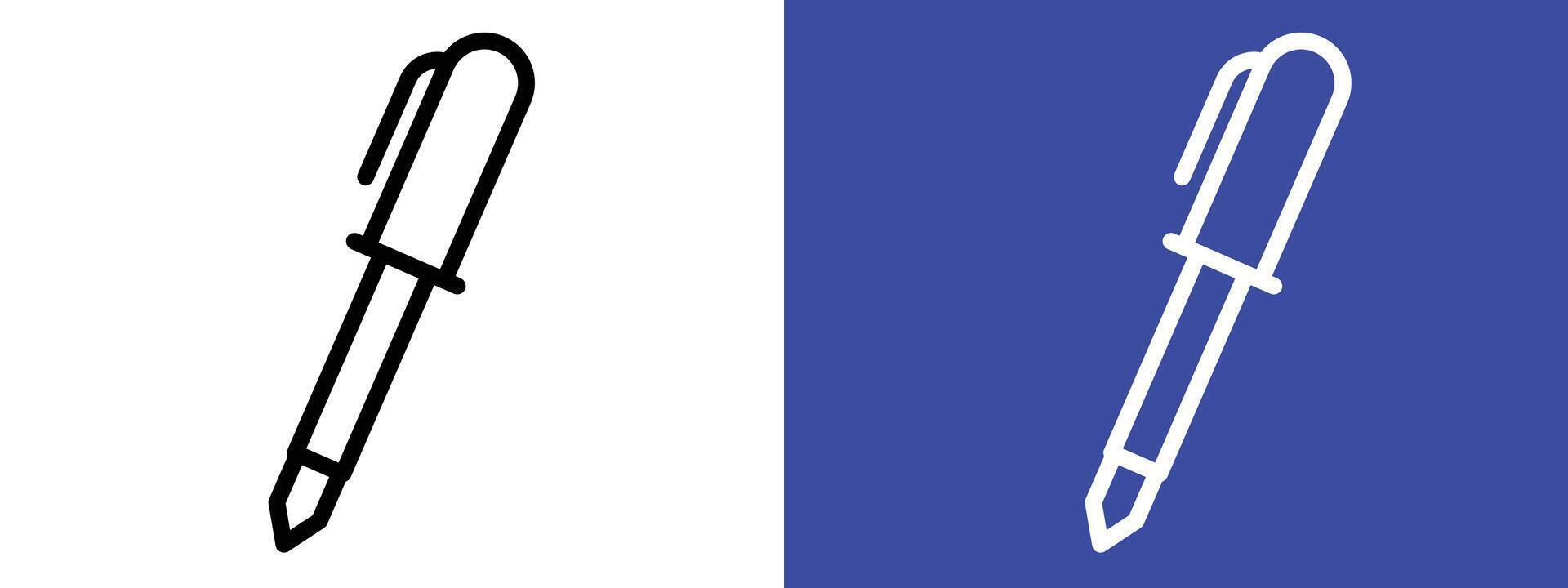 Classic Fountain Pen Icon for Writing Instruments, Stationery, and Signature Representation vector
