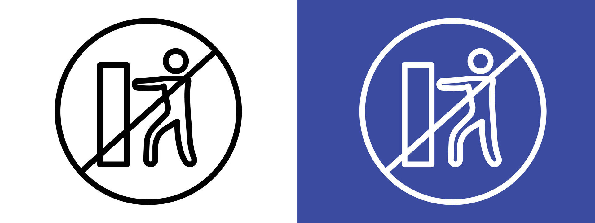 Do Not Push Warning Sign Maintain Safety and Order in Designated Areas