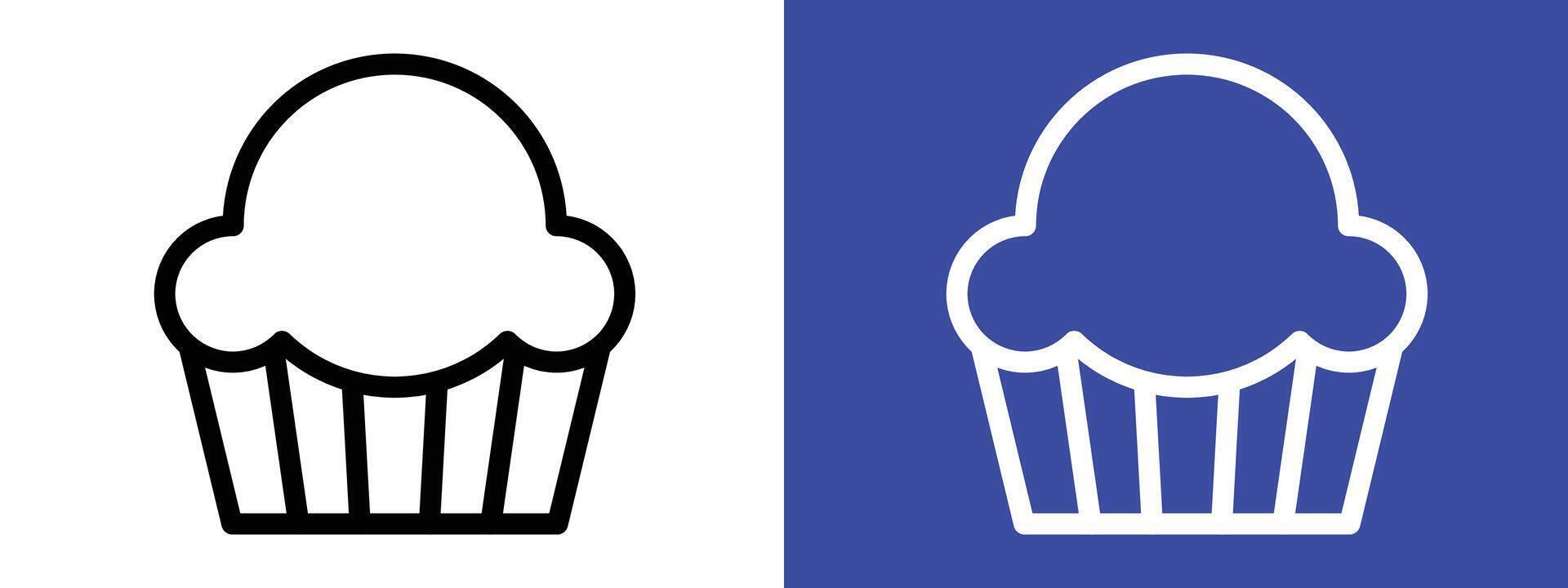 Sweet Cupcake Icon for Bakery Items, Dessert Menus, and Celebration Treats vector