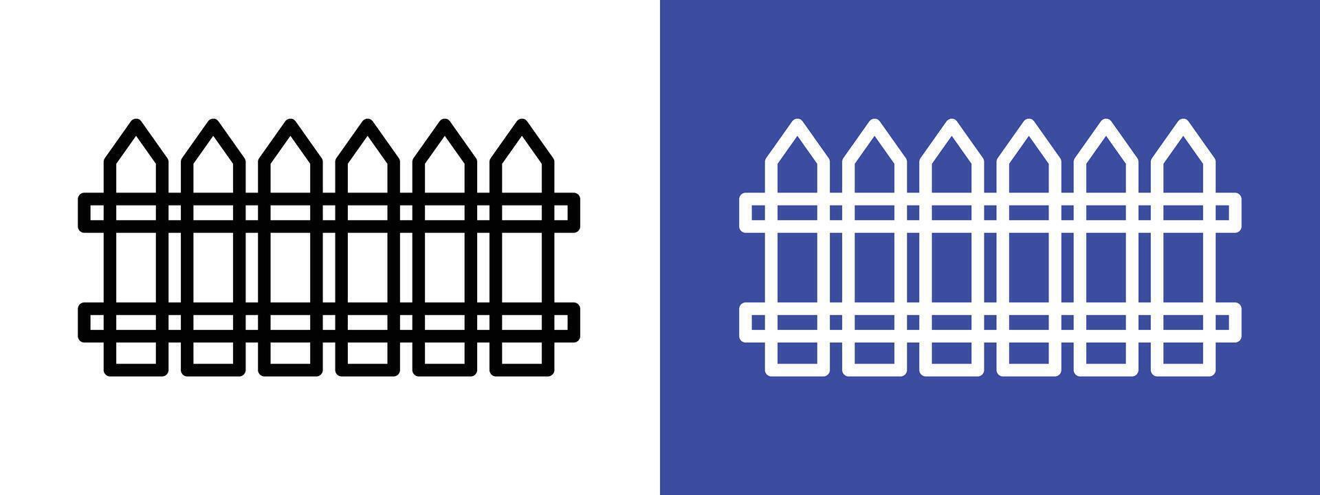 Fence icon logo set vector