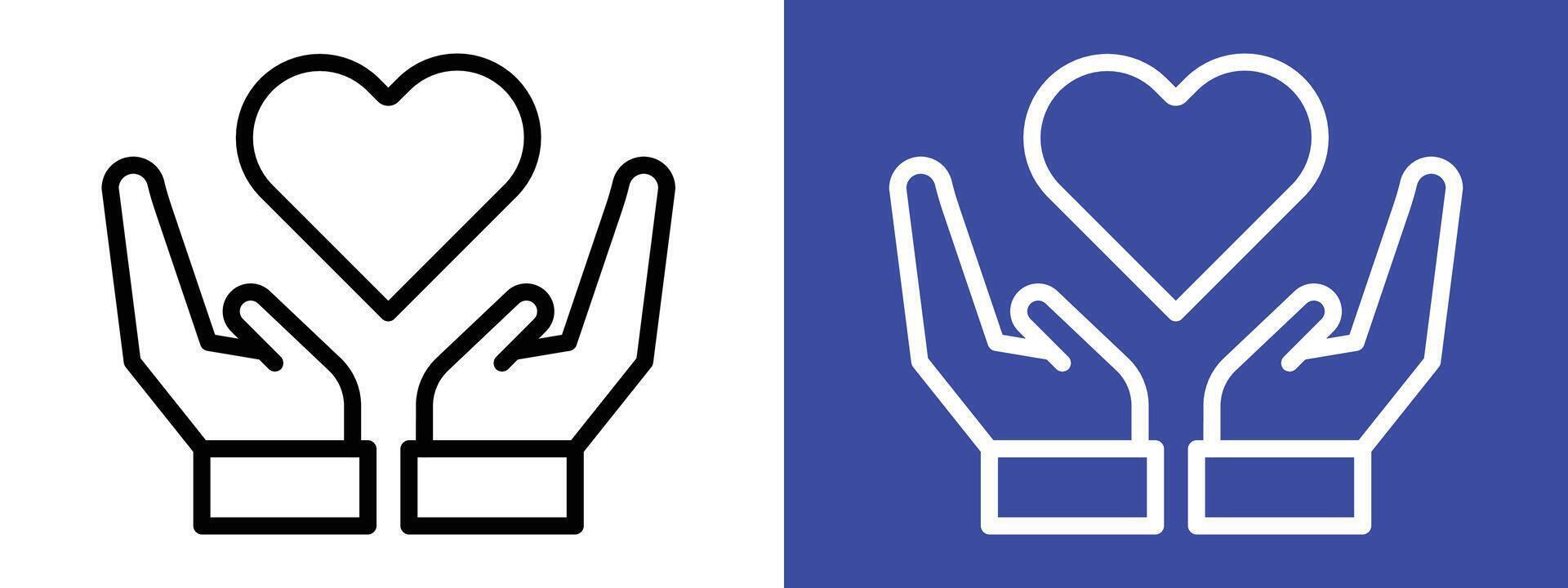 Heart and Hands Symbol Ideal for Charity and Healthcare Designs vector