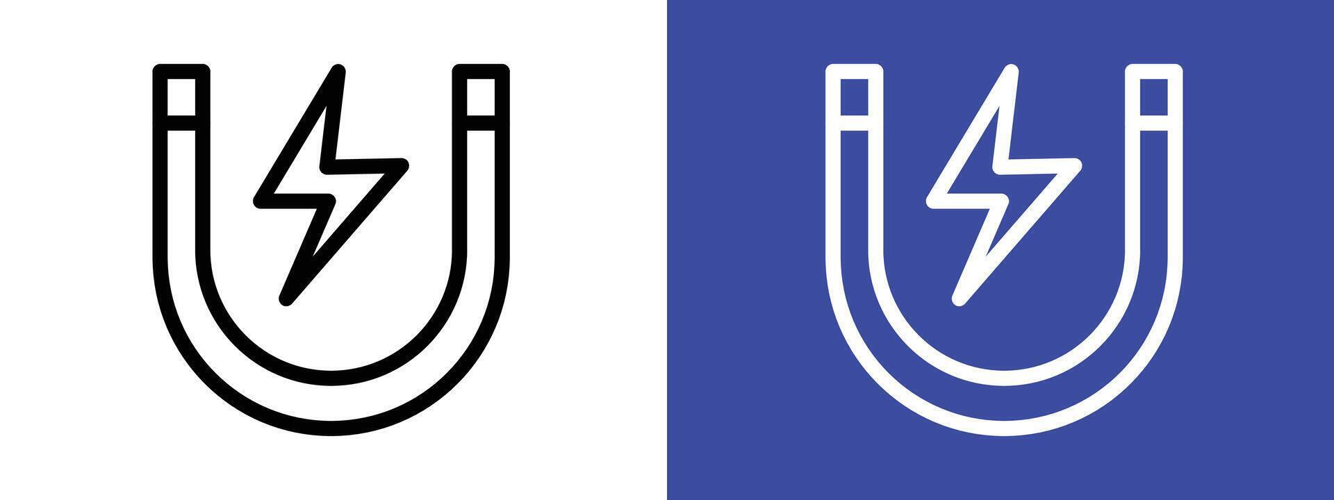 Magnet Attraction Icon Perfect for Science and Physics Illustrations vector