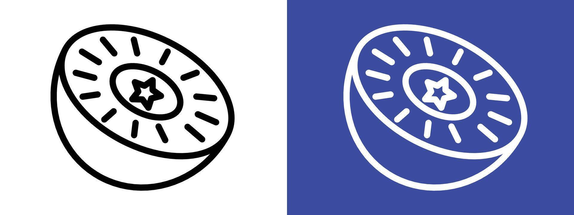 Kiwi Icon Emphasizing Healthful and Vitamin-Packed Fruit Choices vector