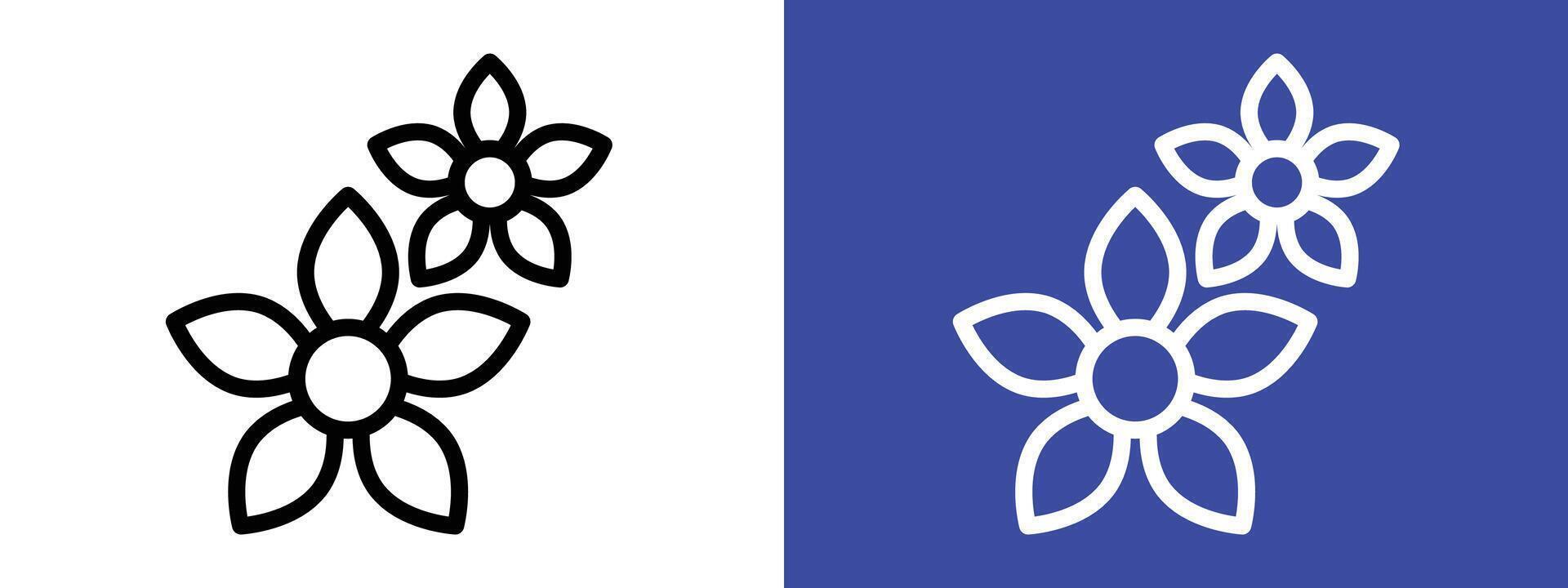 Jasmine Flower Icon for Scented Plants, Floral Designs, and Botanical Art vector