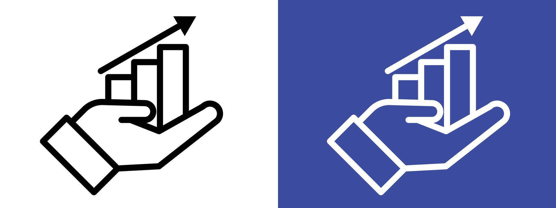 Financial Growth Icon Symbolizing Increasing Profits and Successful Investment Strategies vector