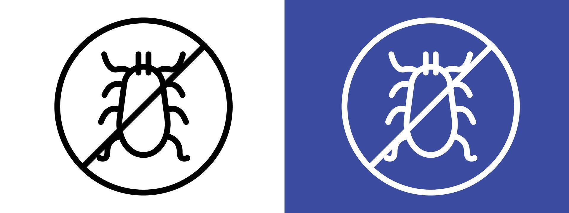 Prevent parasitic insect infestations with this no parasitic insects sign, featuring a warning symbol, icon, and prohibition label. vector