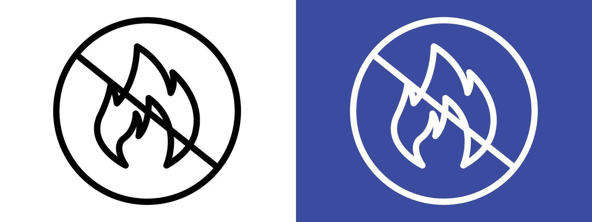 No fire sign vector