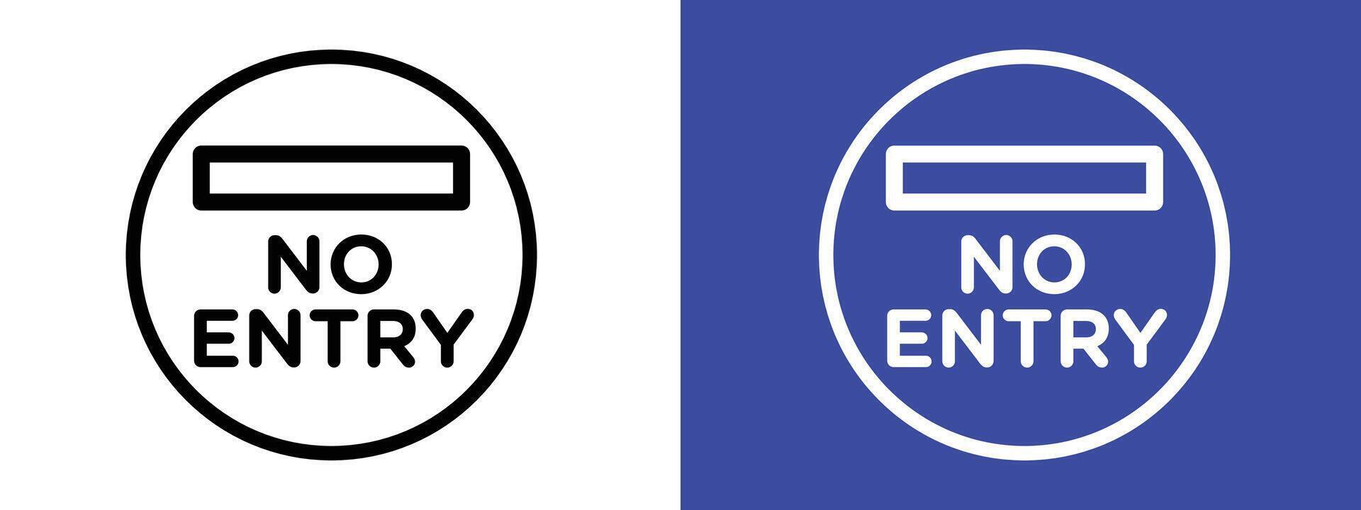 No entry road sign set. symbols for no entry traffic signs in assorted styles. Perfect for road safety, traffic management, and restriction notices. vector