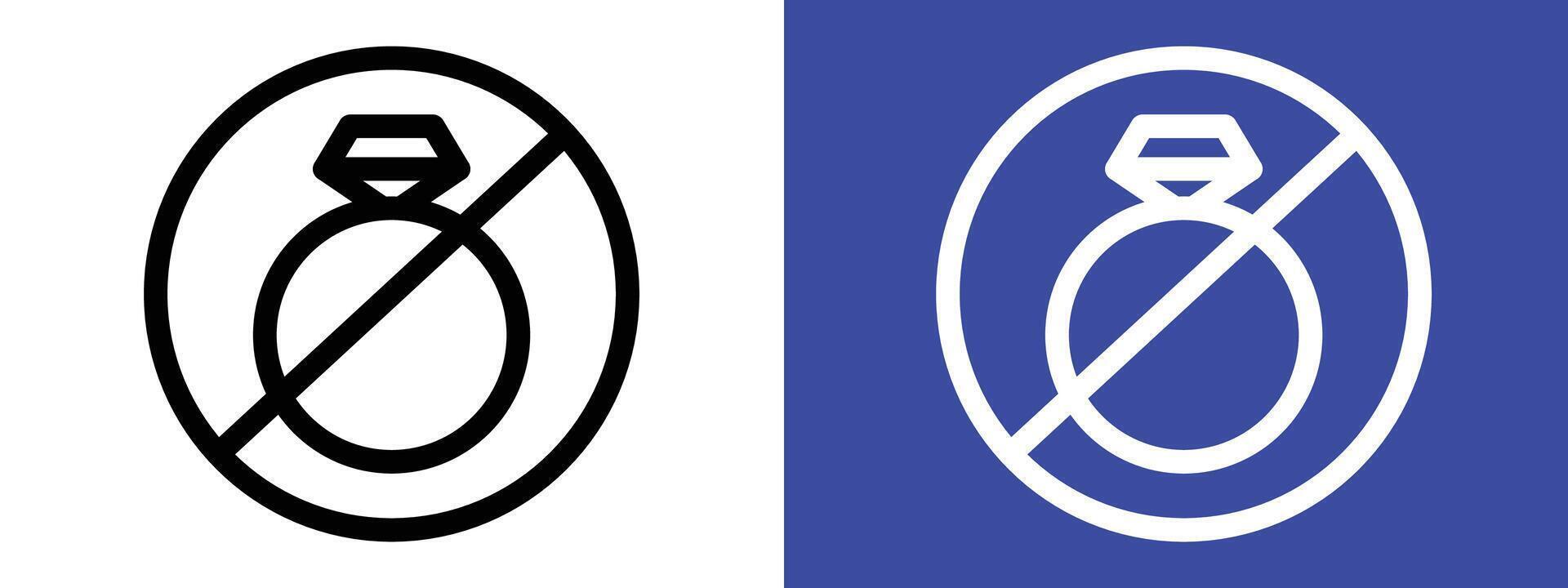 No jewelry sign vector