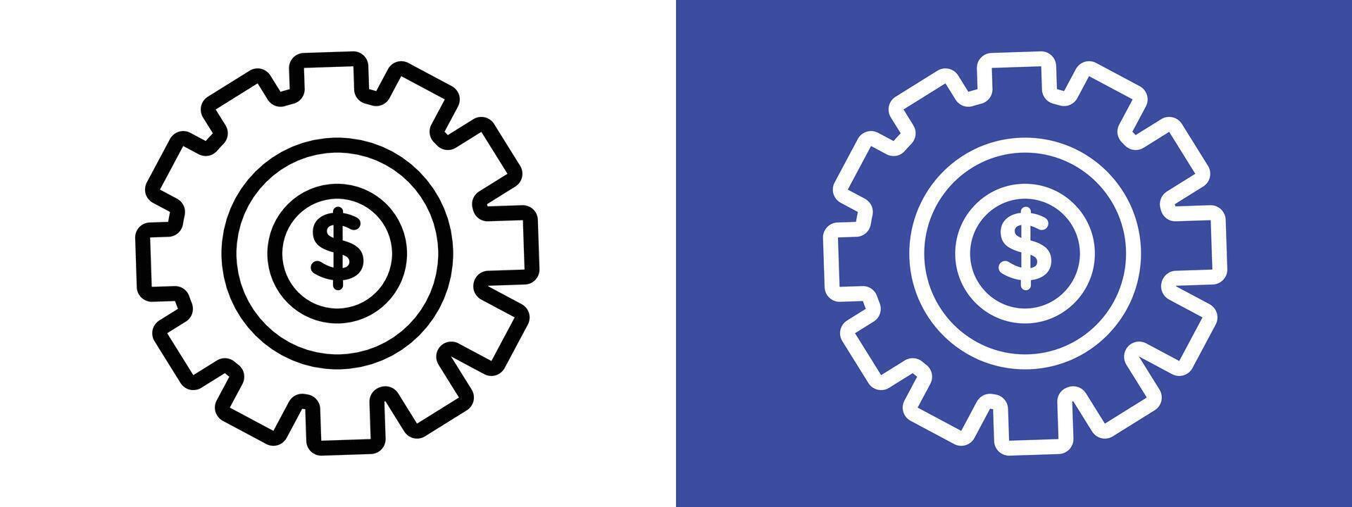 Economic Process Icon for Financial Management, Banking Systems, and Money Handling vector
