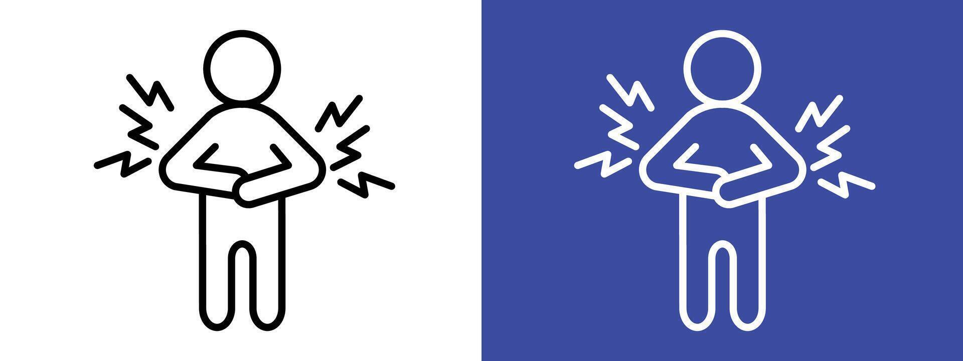 Muscle Ache Icon Ideal for Medical and Fitness Themes vector