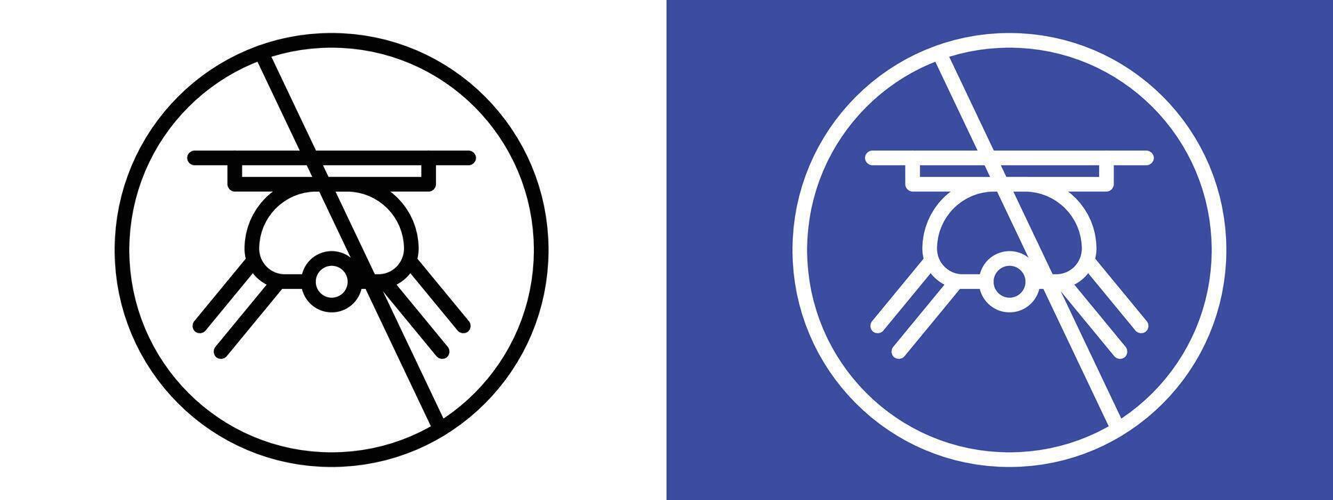 No Drone Flying Sign Secure Privacy and Safety by Prohibiting Drones vector