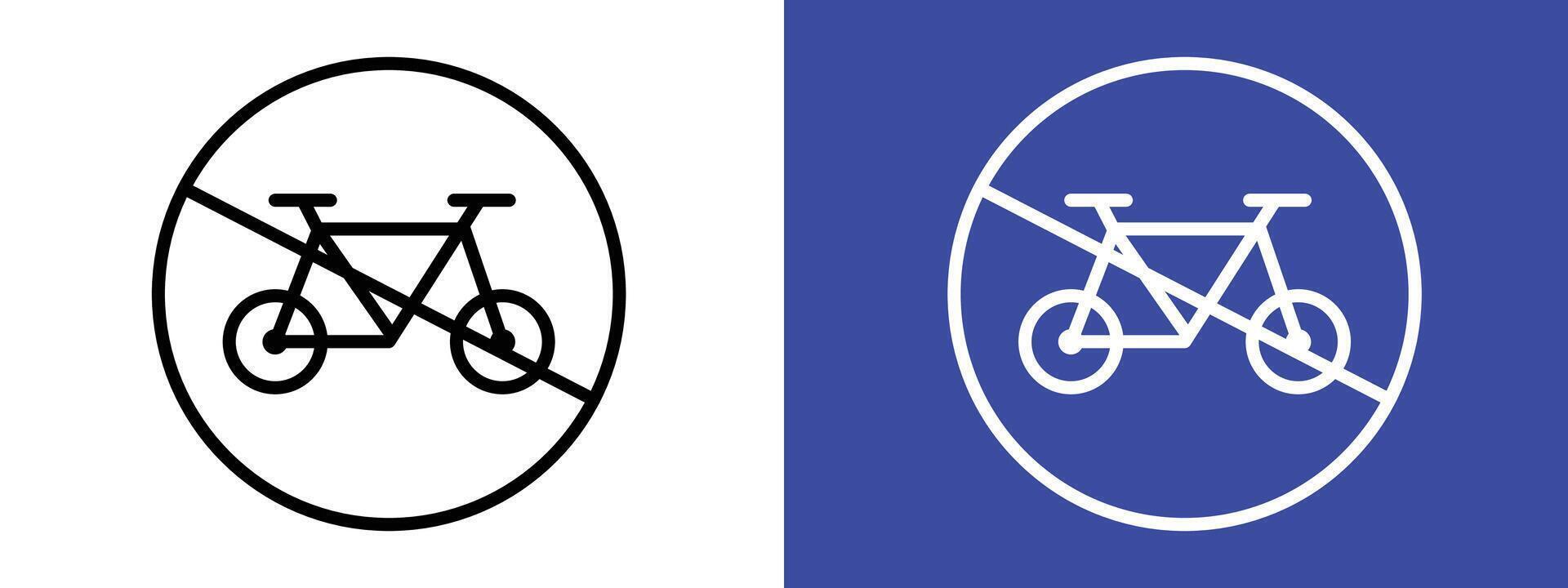 No Bicycle Sign for Traffic Regulations, Restricted Areas, and Safety Notices Graphics vector