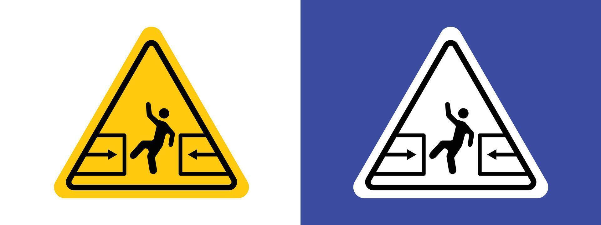 Crushing Hazard Alert Sign Ensure Safety in Crushing Zones vector