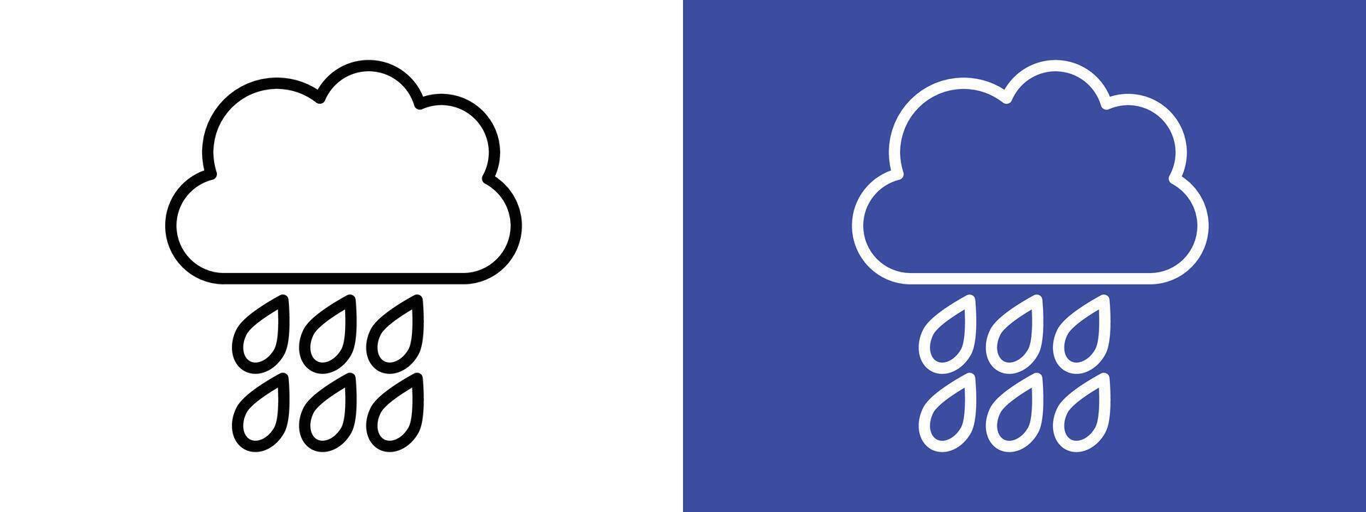 Rain Cloud Icon Perfect for Weather Forecasts and Climate Illustrations vector