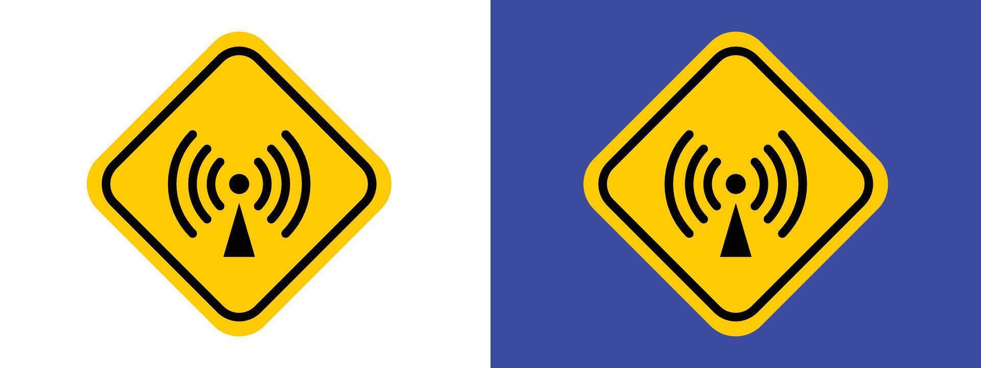 Hazard warning for non-ionizing radiation indicating potential exposure risks vector