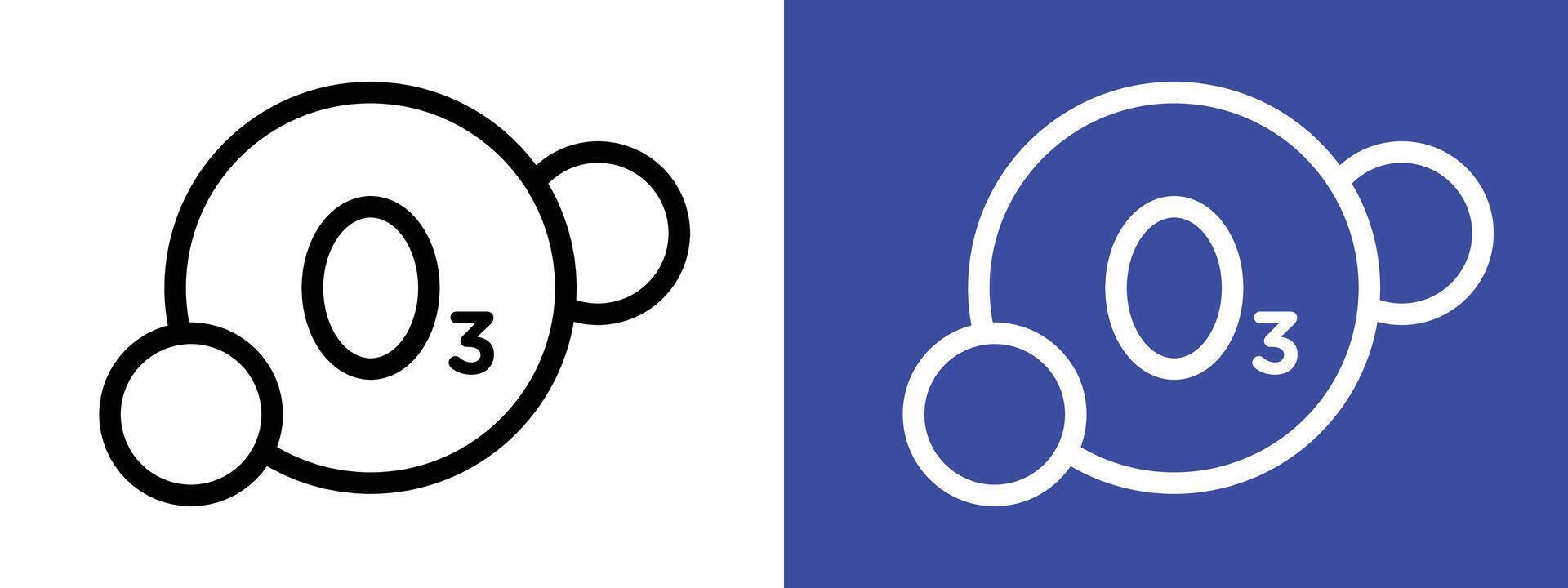 Ozonation Icon for Environmental Protection, Air Purification, and Clean Energy Solutions vector