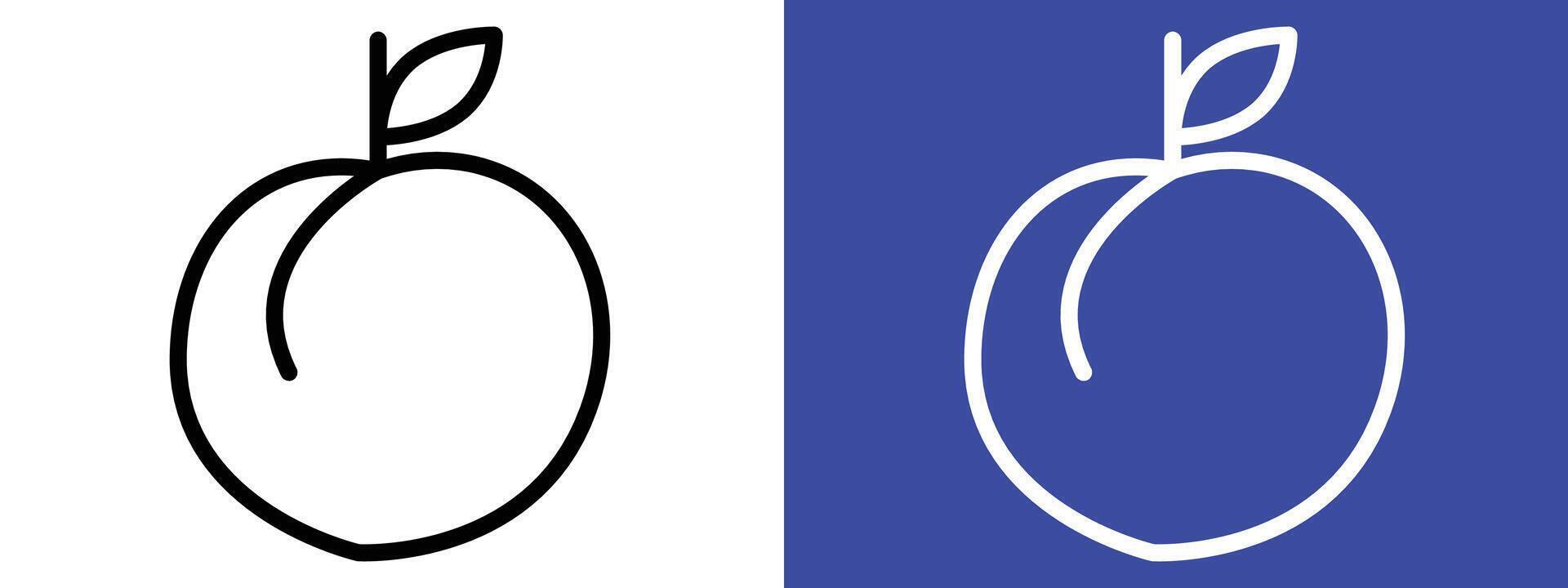 Plum icon logo set vector