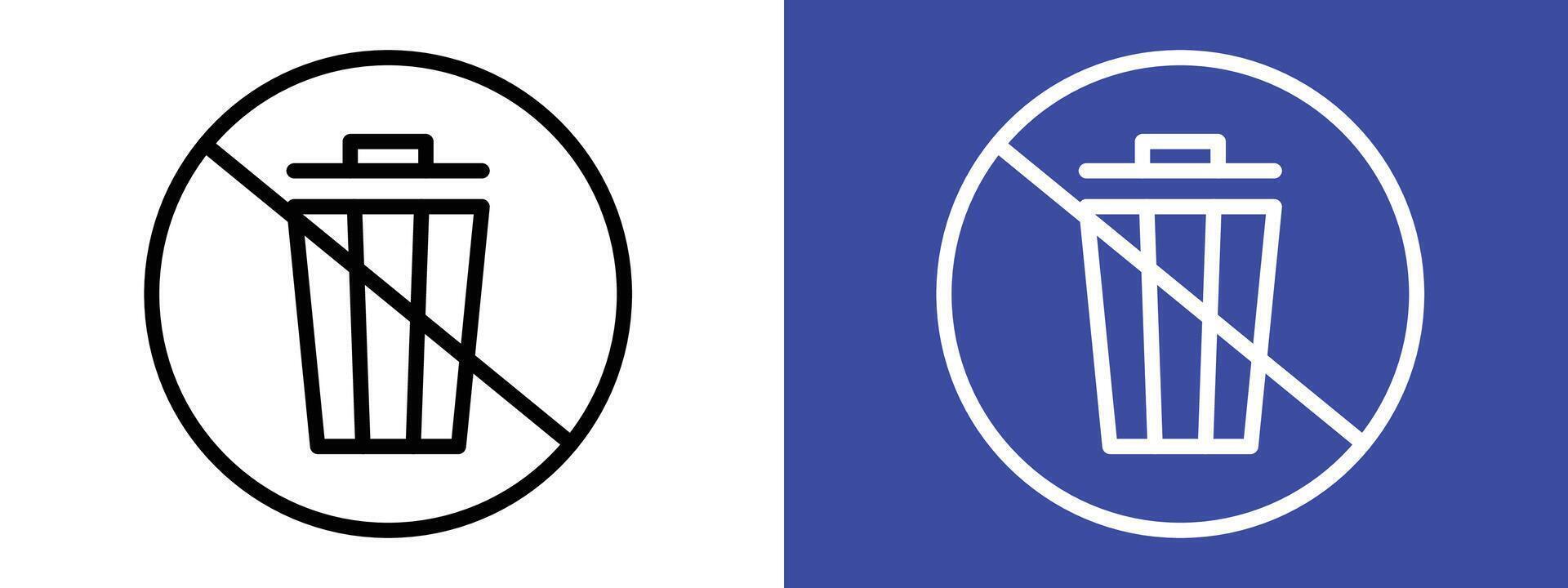 No Trash Disposal Sign Keep Public Spaces Clean and Orderly vector
