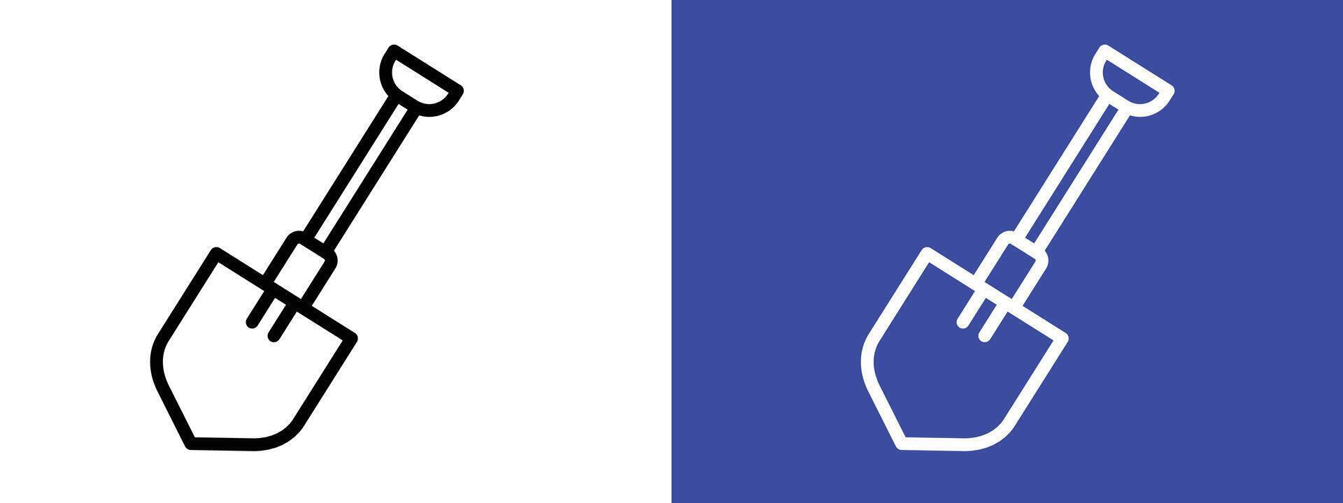 Shovel icon logo set vector