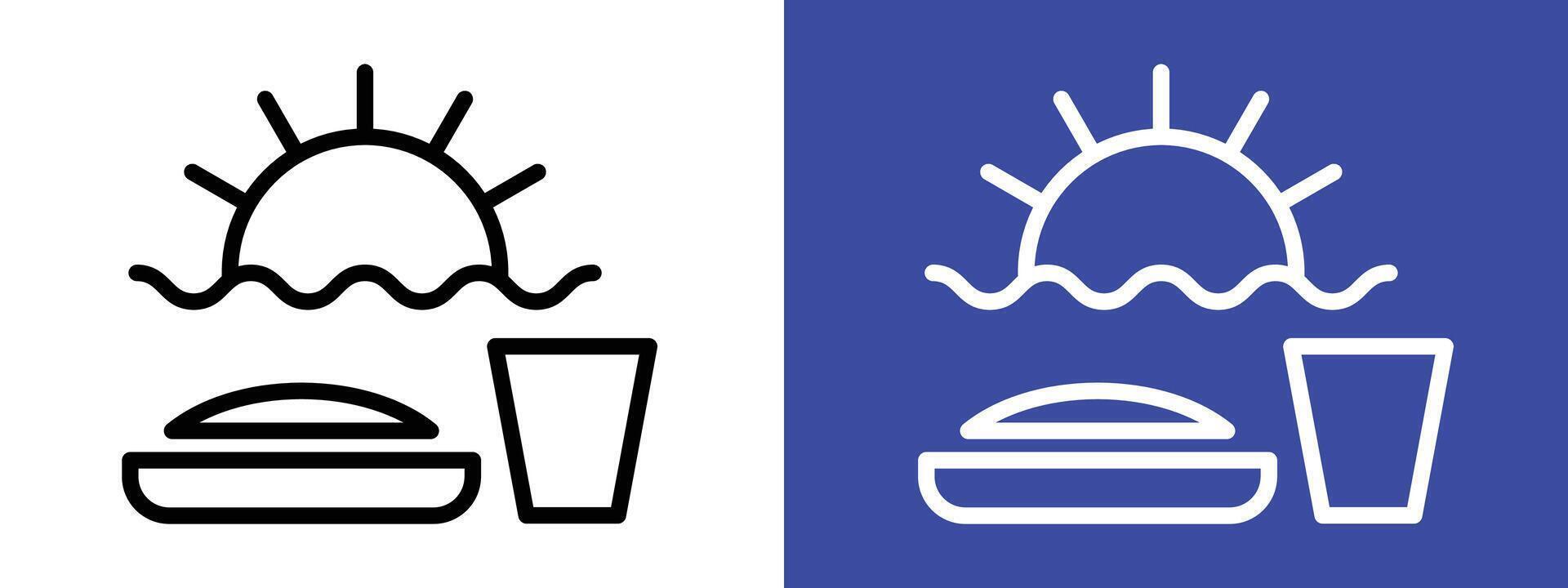Sahur Meal Icon Ideal for Pre-Dawn Ramadan Meals vector