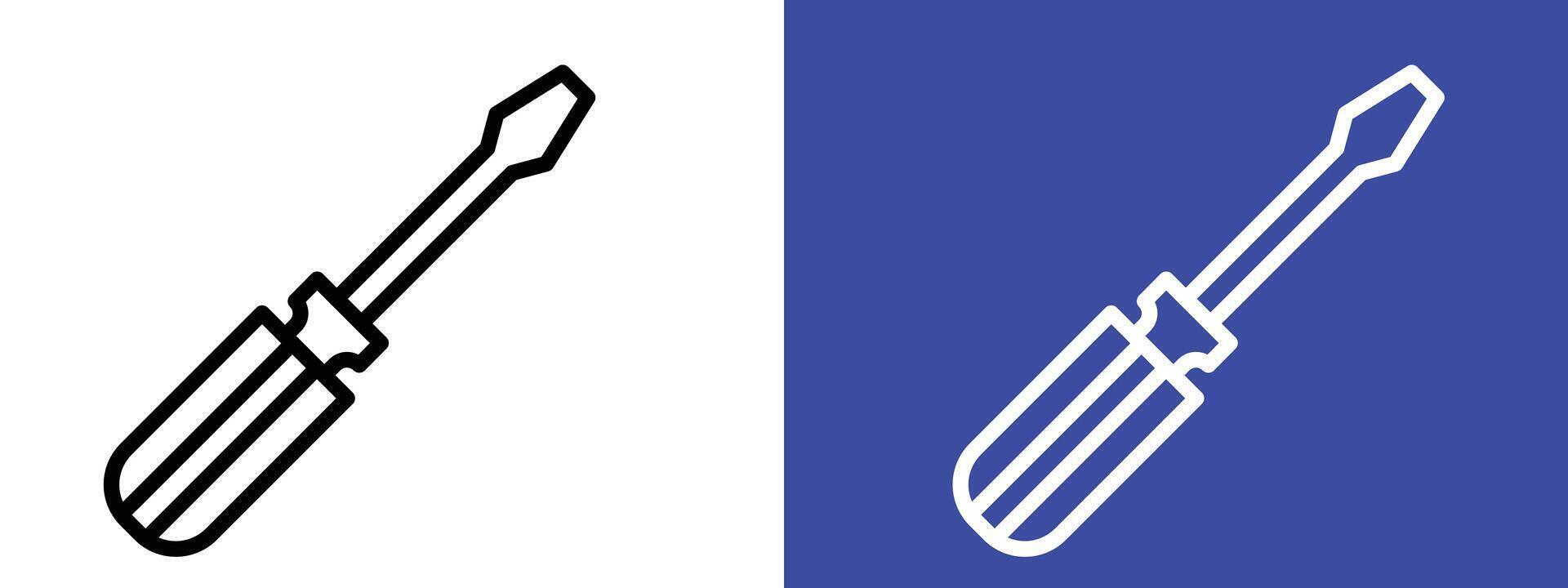 Tool Icon for Screwdrivers, Construction Kits, and Handyman Essentials vector