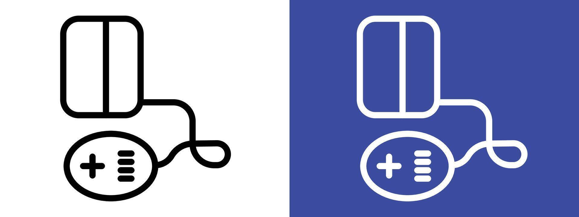 Sphygmomanometer icon logo set vector