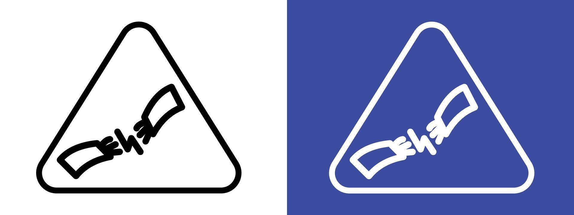 Short circuit icon set. Electrical hazard and safety symbols. Perfect for warning signs, safety notices, and instructional materials. vector