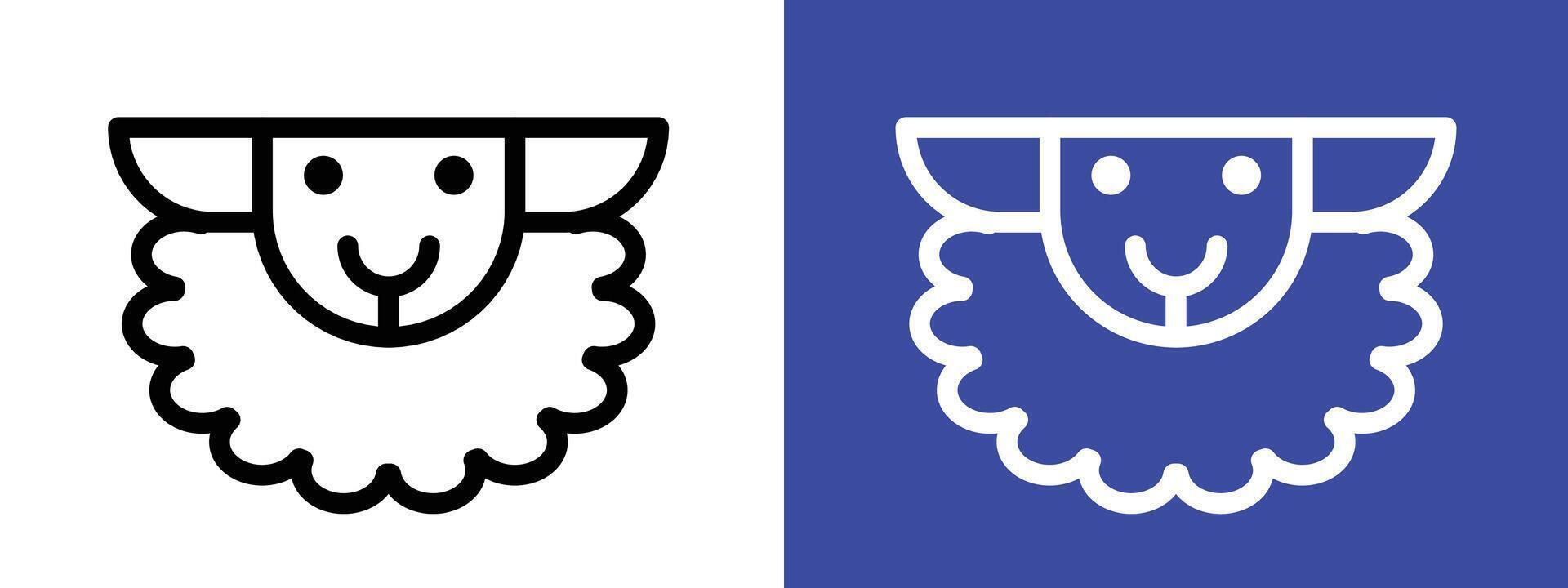 Farm Sheep Icon Perfect for Agriculture and Livestock Illustrations vector