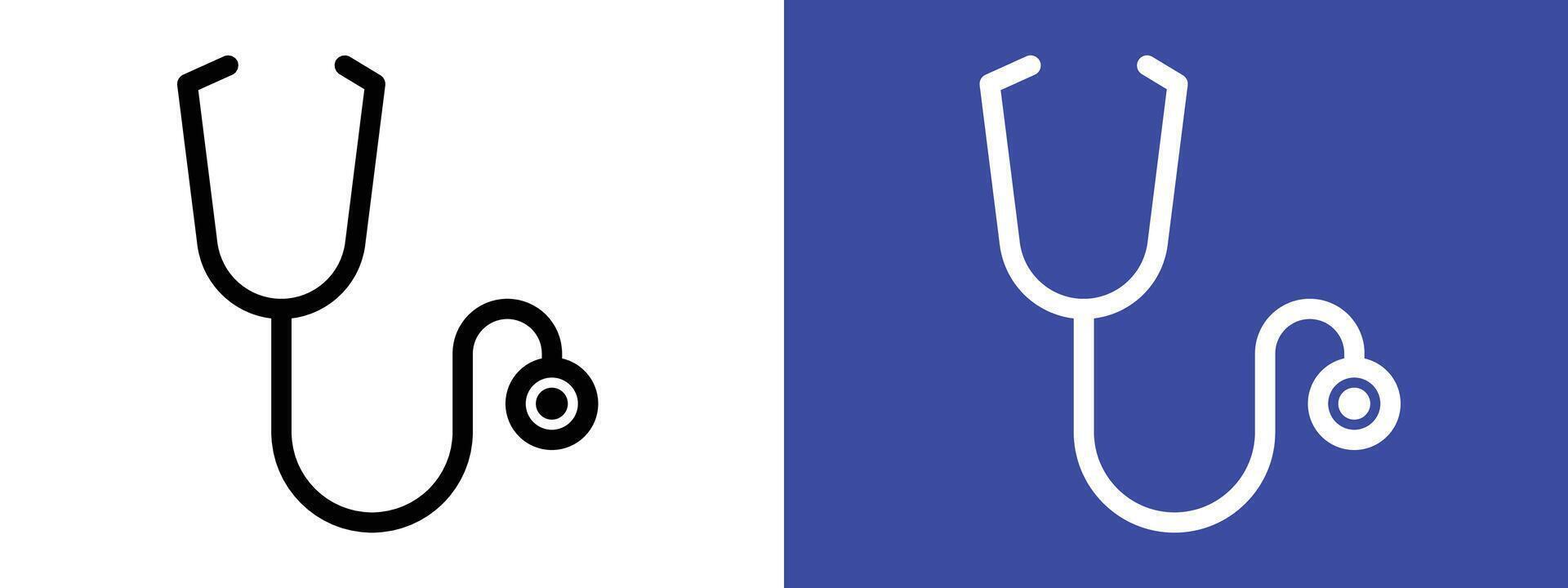 Stethoscope icon logo set vector
