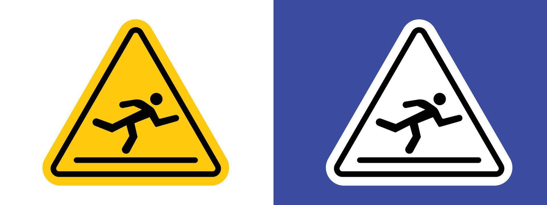 Tripping Hazard Icon Promote Safety in Areas Prone to Trip Accidents vector