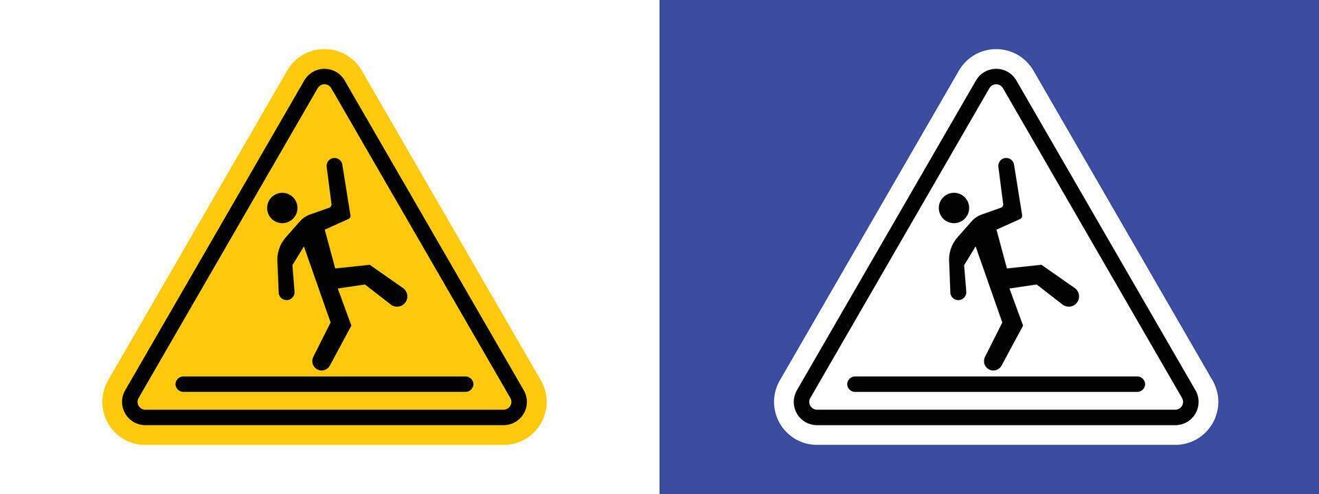 Wet Floor sign set. Safety caution wet floor sign graphics. Ideal for safety notices, public places, and maintenance areas. vector
