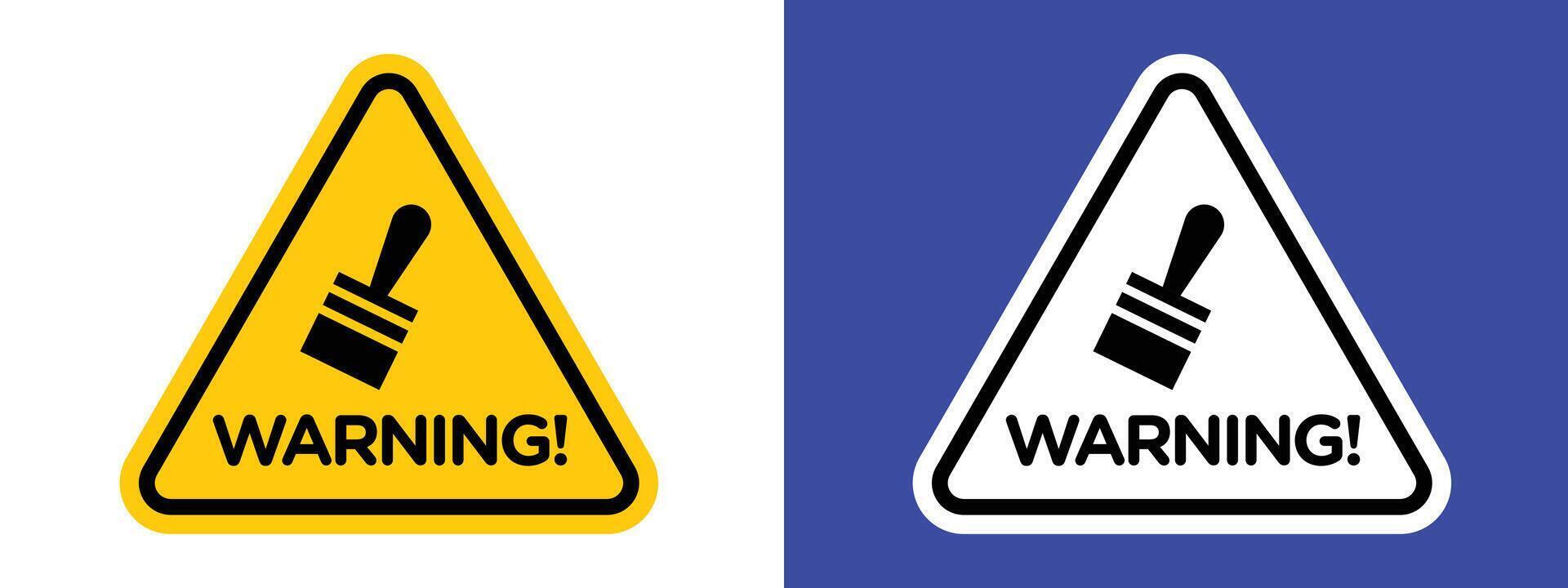 Fresh Paint Warning Sign Ensure Safety with Wet Paint Alerts vector