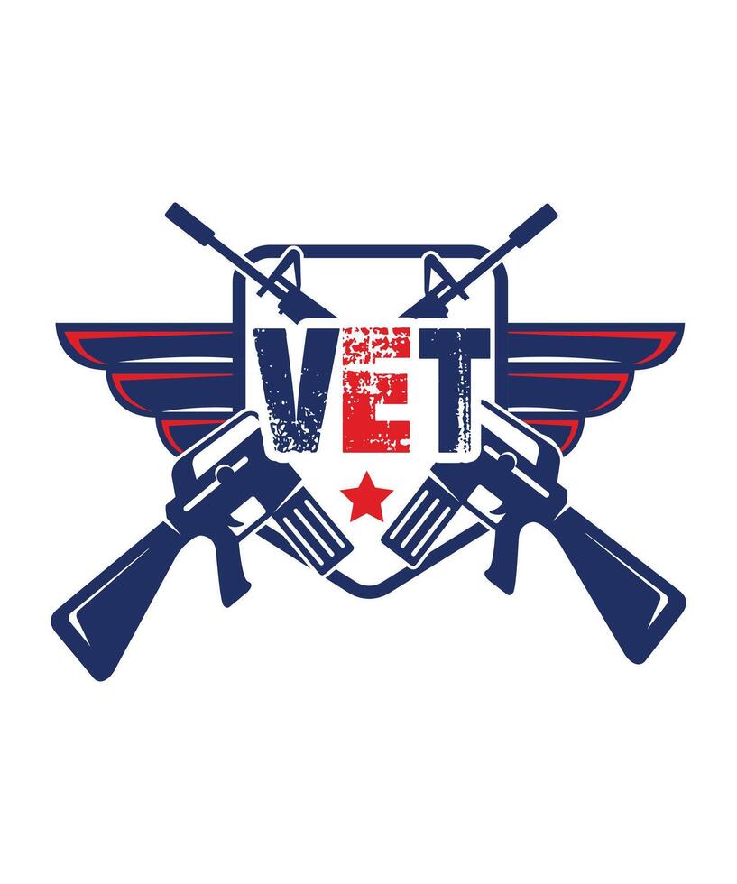 Veteran tshirt design vector