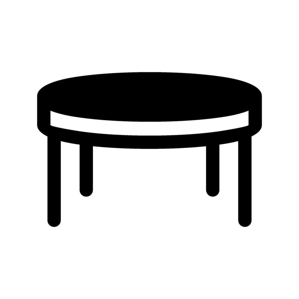 Round Table Icon Symbol Design Illustration vector