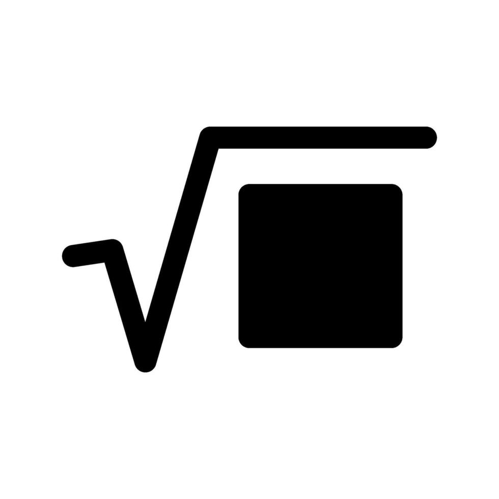 Square Root Icon Symbol Design Illustration vector
