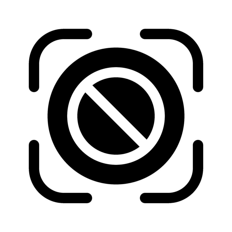 No Focus Icon Symbol Design Illustration vector
