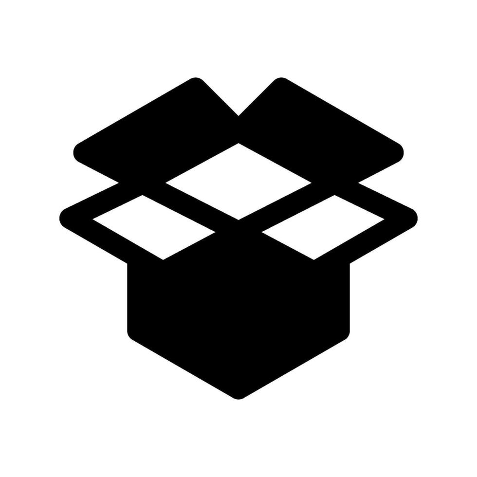 Open Box Icon Symbol Design Illustration vector