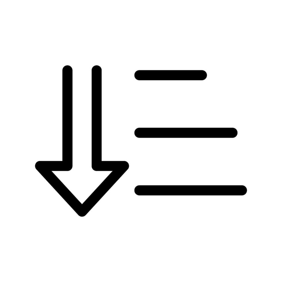 Descending Icon Symbol Design Illustration vector