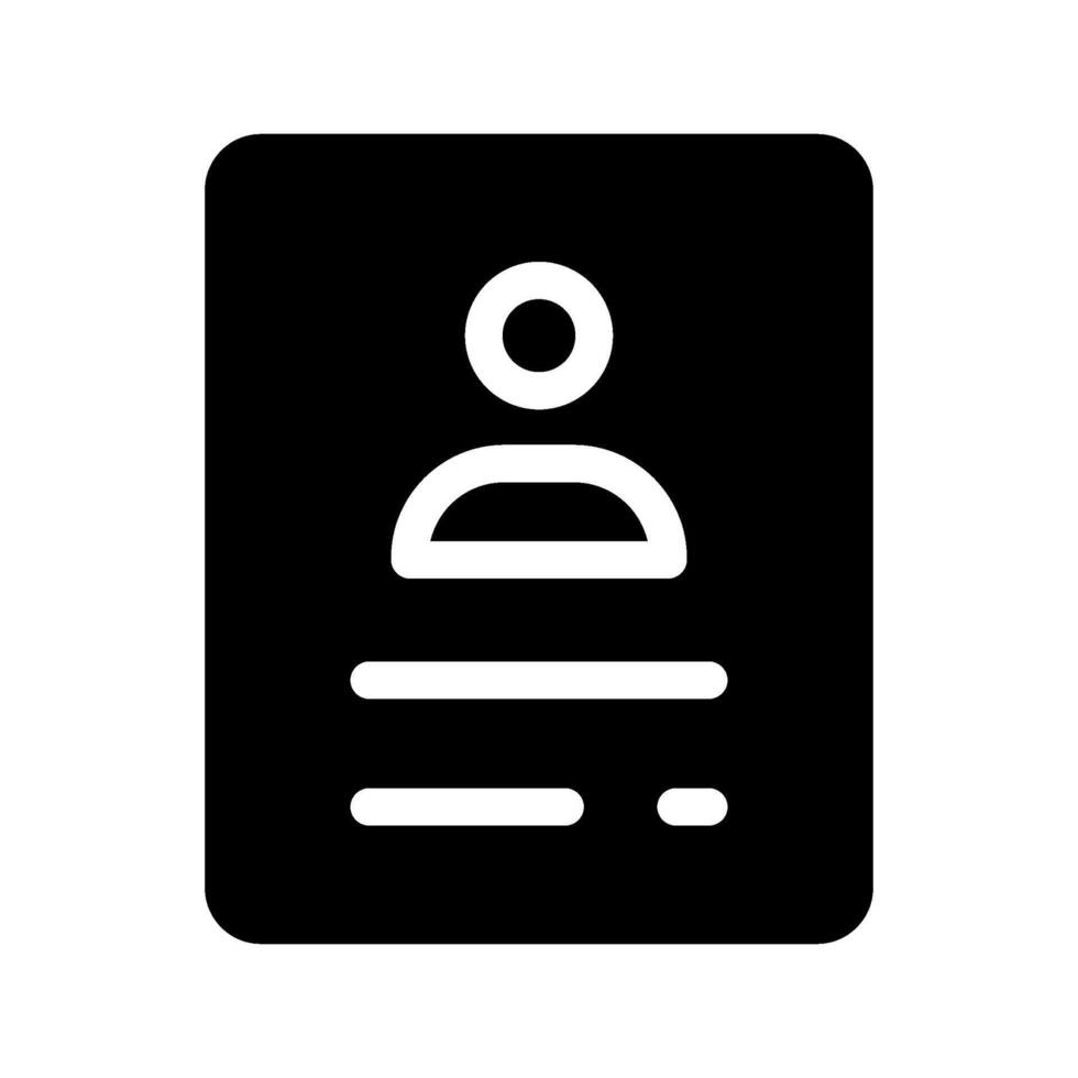 Identity Card Icon Symbol Design Illustration vector