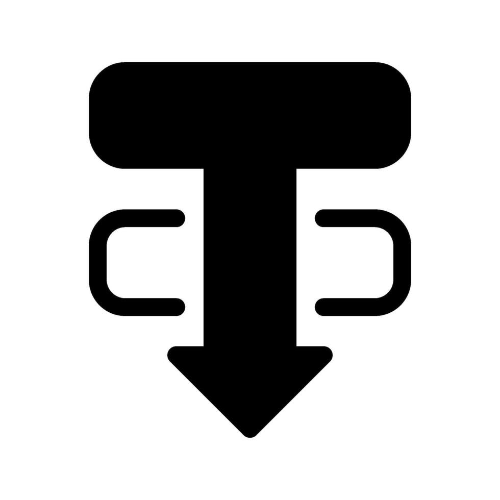 Move Down Icon Symbol Design Illustration vector