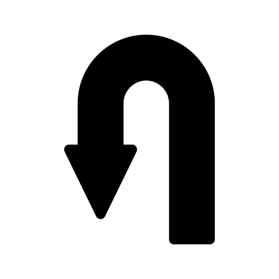 U Turn Icon Symbol Design Illustration vector