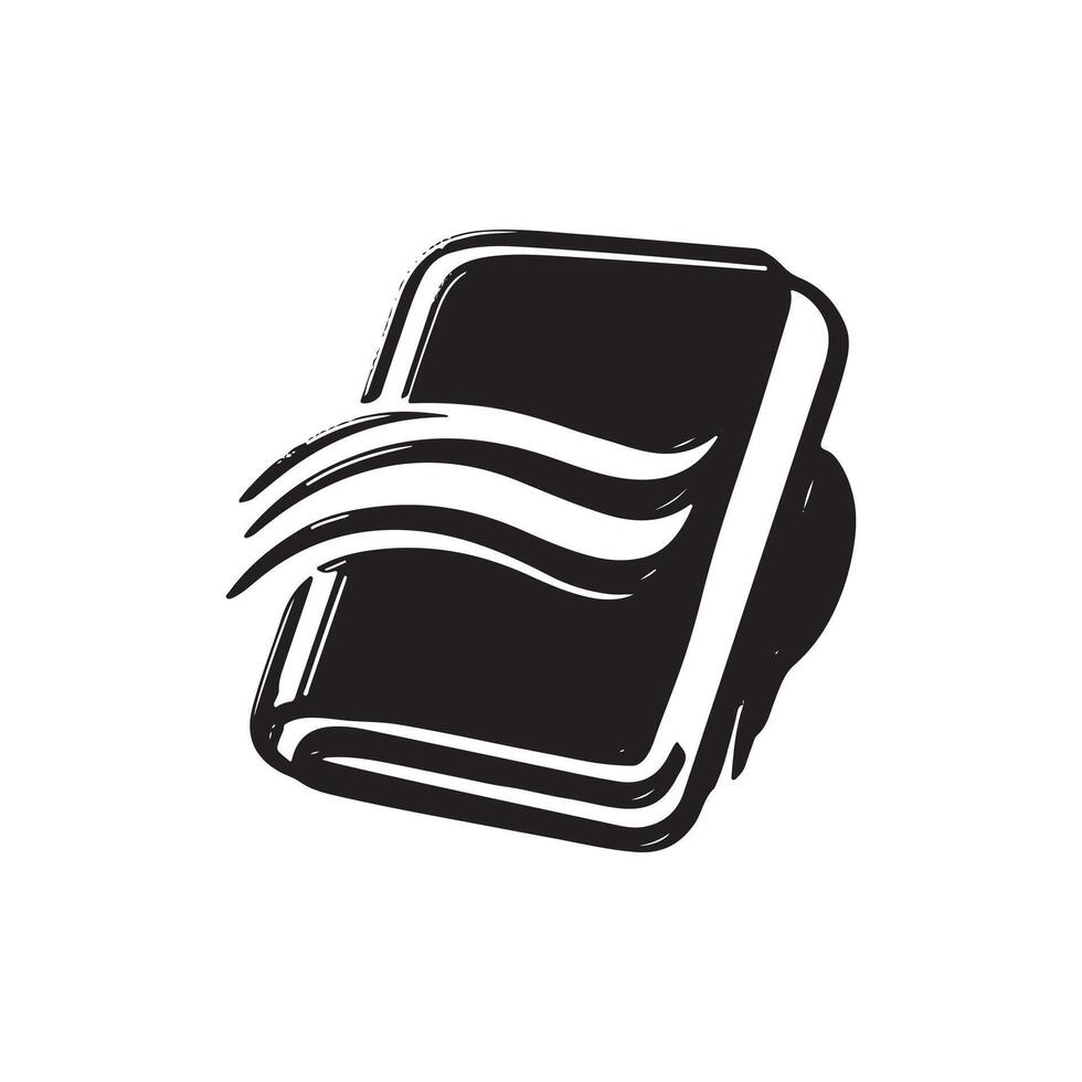 notebook silhouette logo design template vector