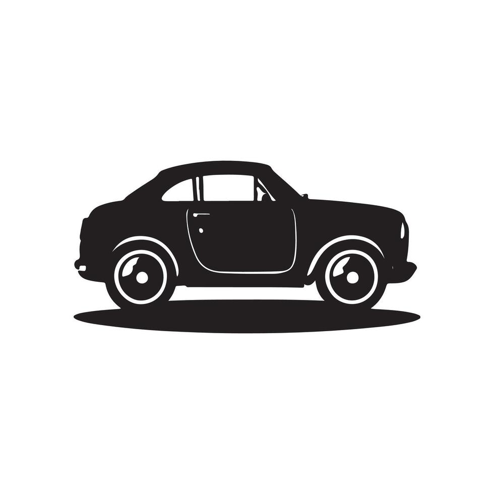 car minimalist logo design template vector