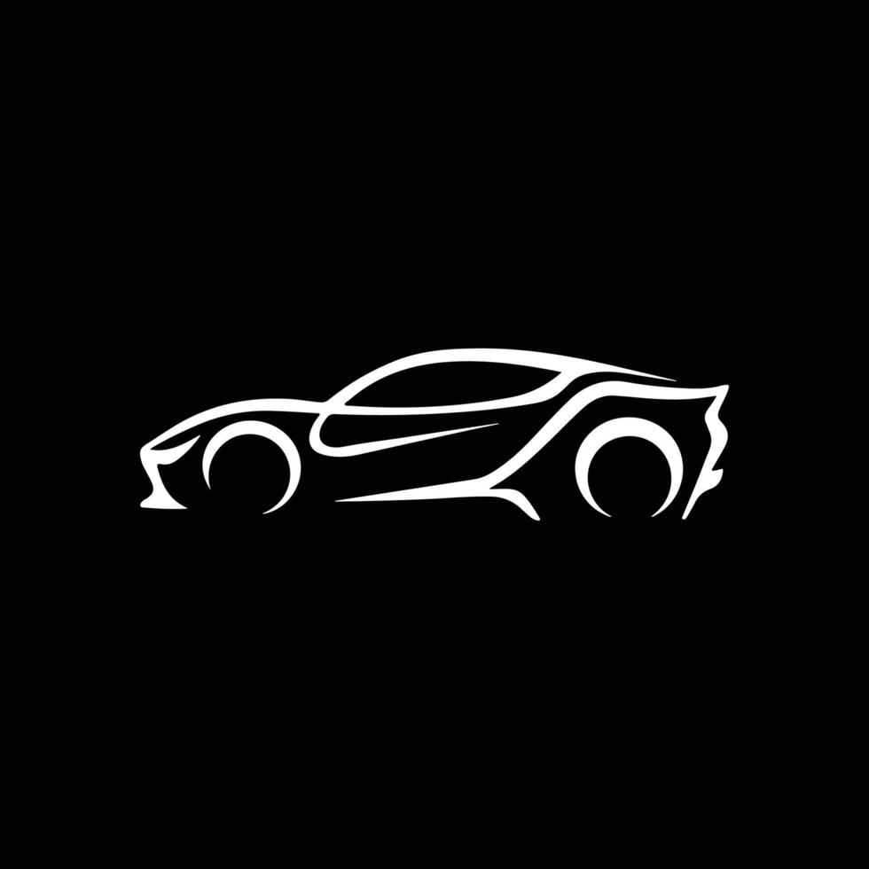 car minimalist logo design template vector