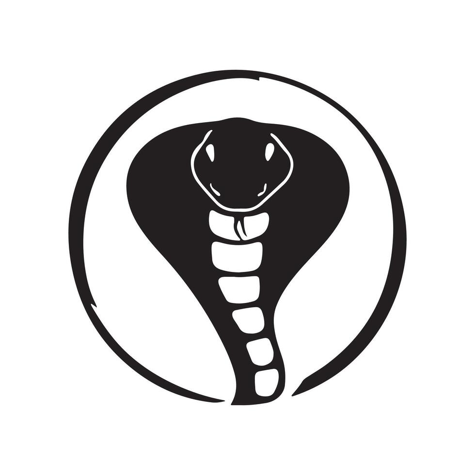 snake silhouette logo design style template vector