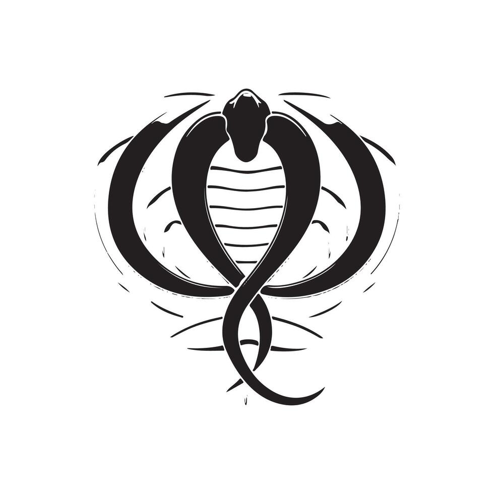 snake silhouette logo design style template vector