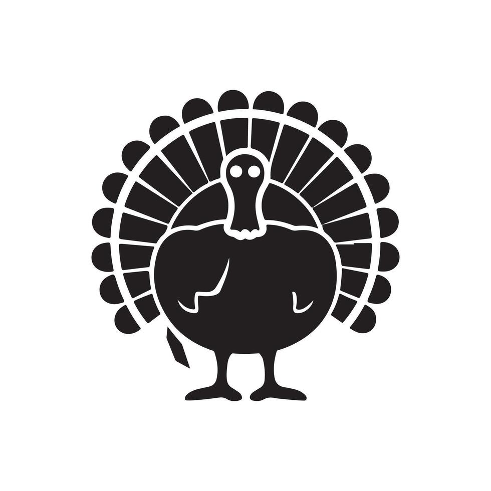 turkey illustration logo design style vector